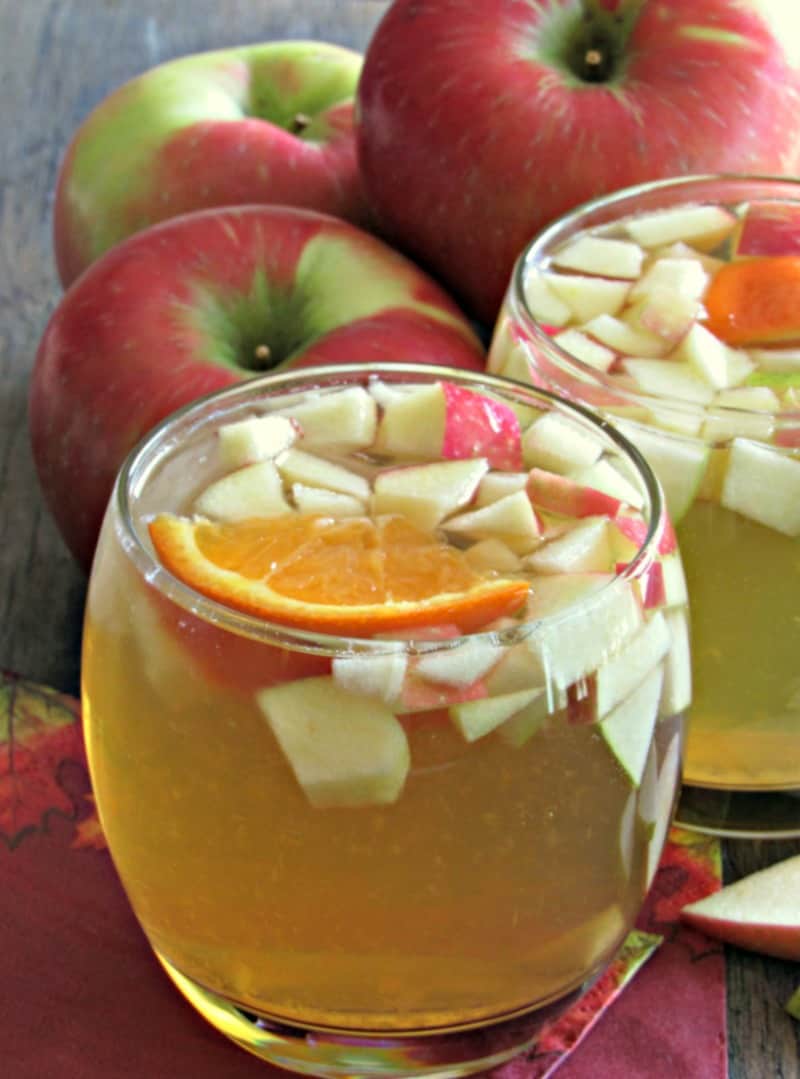 Apple Cider Honey Crisp Sangria recipe from A Gouda Life