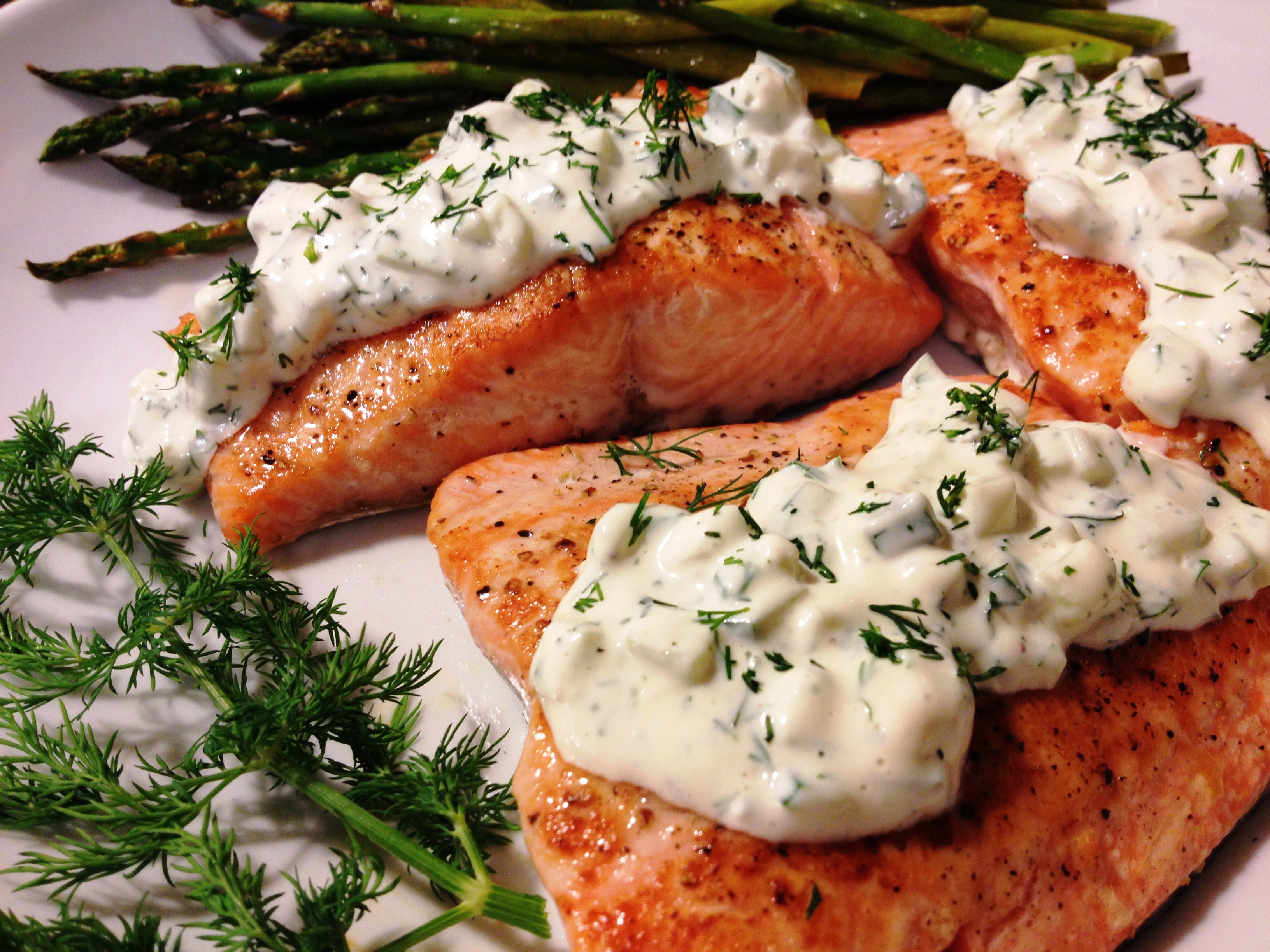 Cucumber Dill Salmon recipe from A Gouda Life kitchen