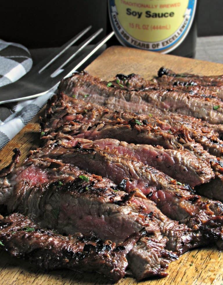 Grilled Marinated Flank Steak recipe from A Gouda Life