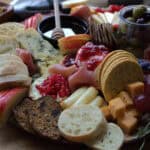7 tips for the best wine and cheese party - fall charcuterie board shown in photo