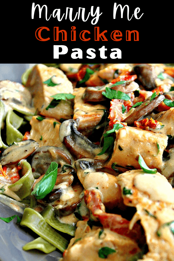 pinterest pin for marry me chicken pasta
