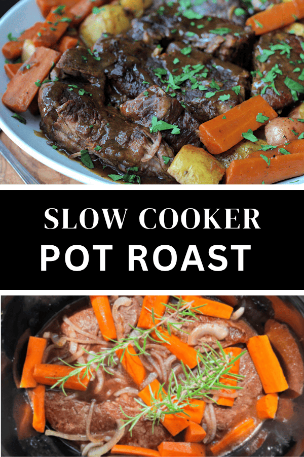 pinterest pin for slow cooker pot roast