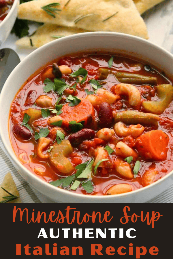 pinterest pin for minestrone soup