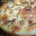 closeup of focaccia bread from pizza dough