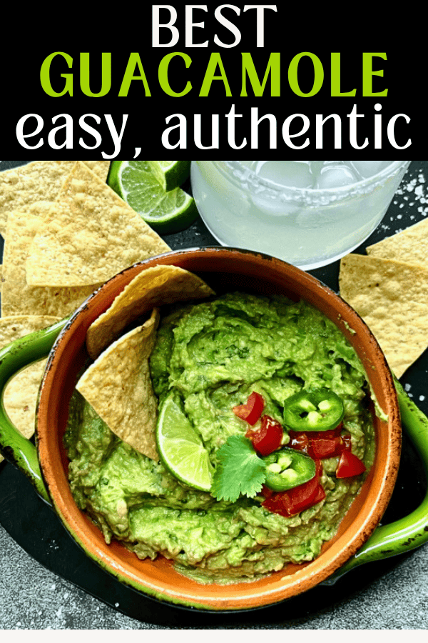pinterest pin for easy homemade guacamole