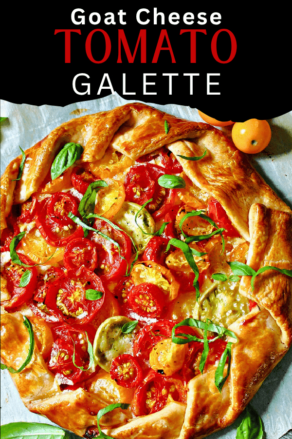 pinterest pin for tomato galette