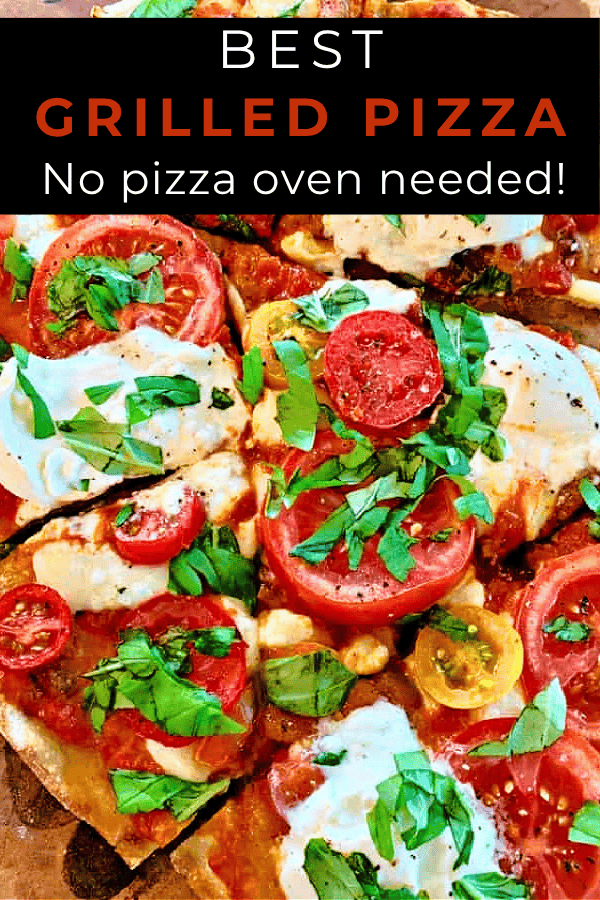 pinterest pin for how to grill pizza