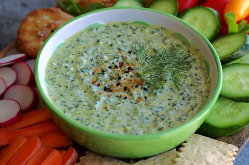 Greek goddess dip and naan bread