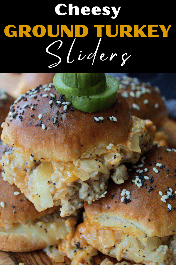 pinterest pin for turkey burger sliders