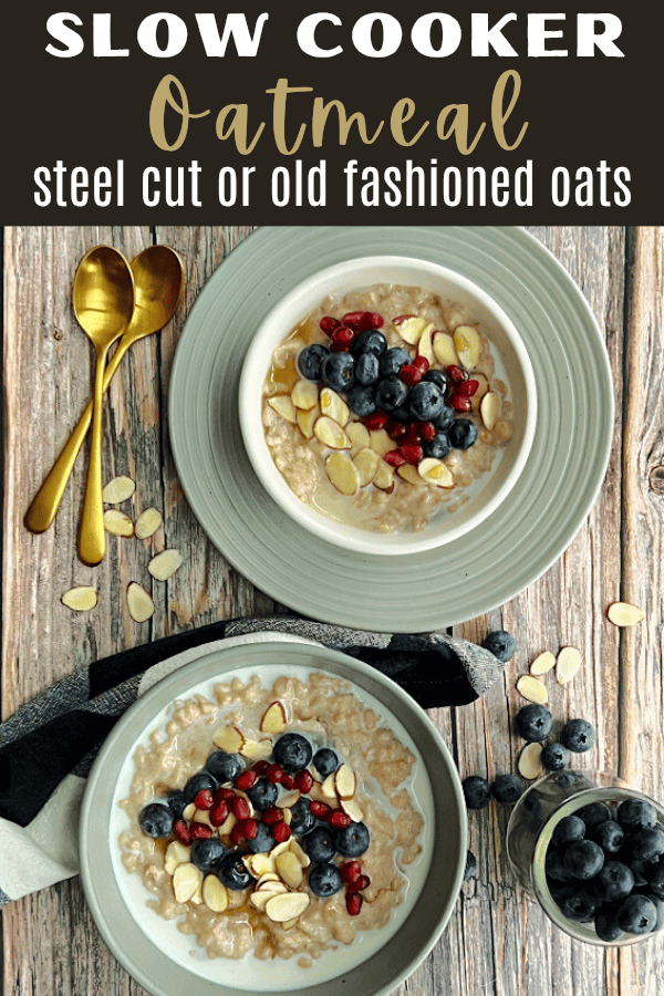 pinterest pin for slow cooker oatmeal