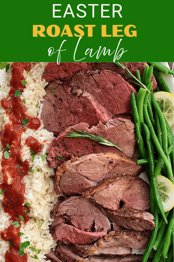 pinterest pin for roast leg of lamb