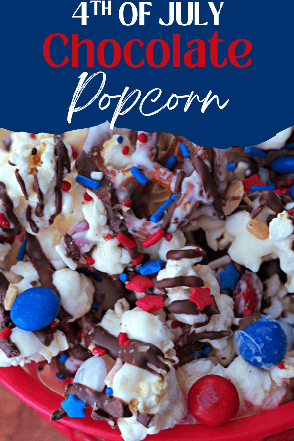 pinterest pin for 4th of July popcorn