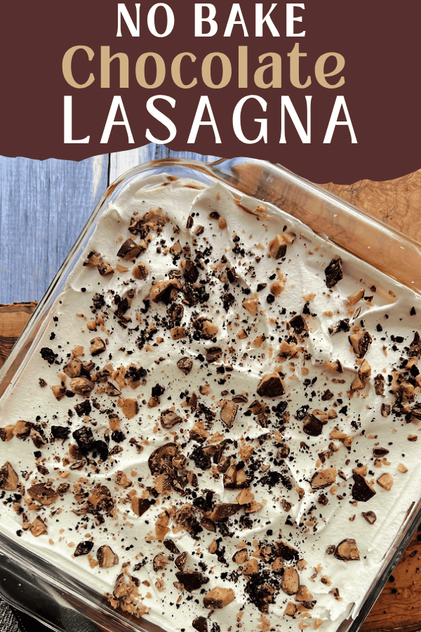 pinterest pin for chocolate lasagna