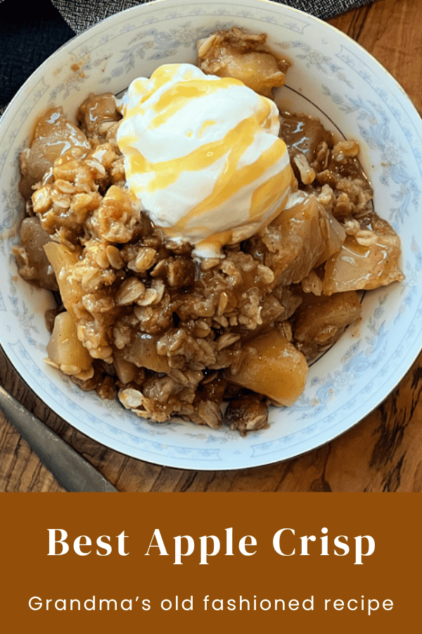 pinterest pin for apple crisp