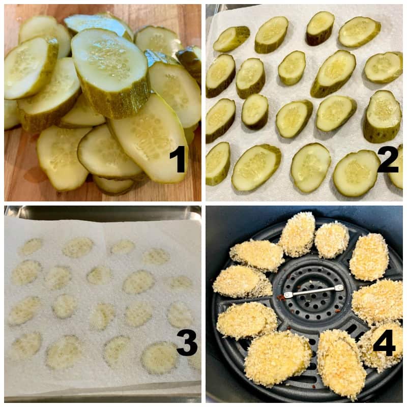 step by step instructions how to make fried pickles