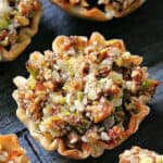 closeup of mini baklava cups
