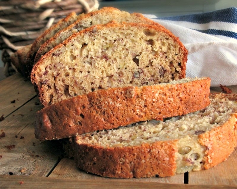 Best Banana Nut Bread ~ easy, moist, a little nutty and most of all tons of delicious banana flavor. Ideal for breakfast or brunch.