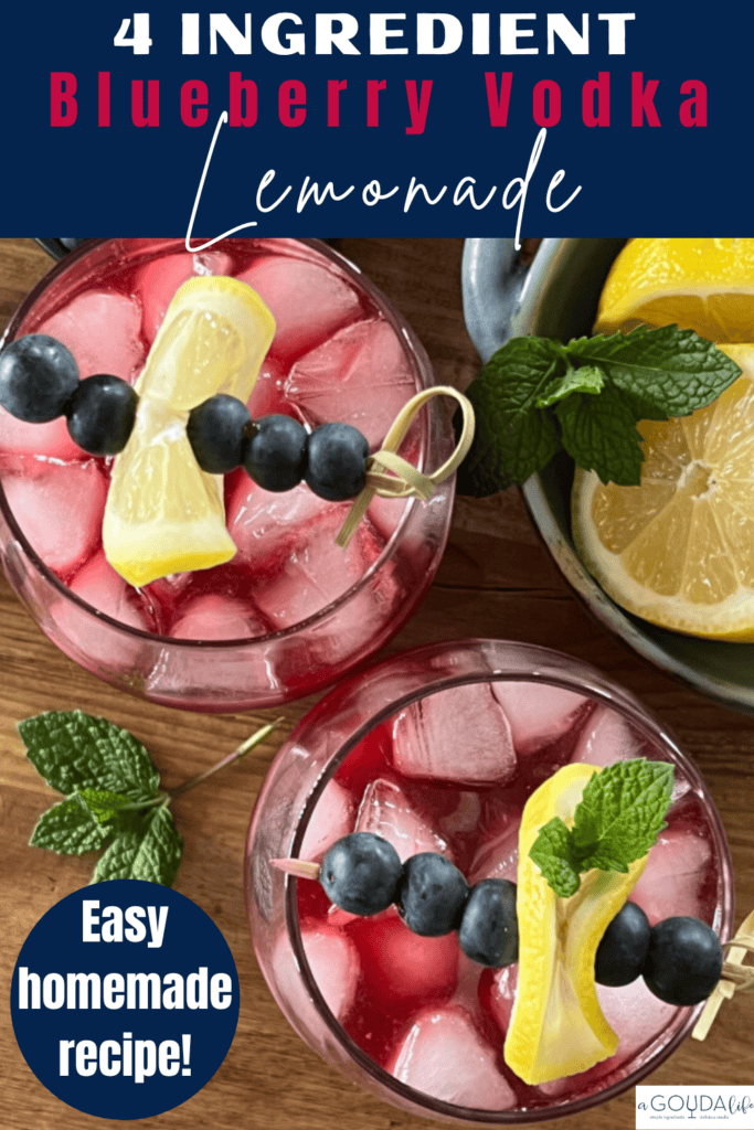 Blueberry Vodka Lemonade - just 4 ingredients! - A Gouda Life