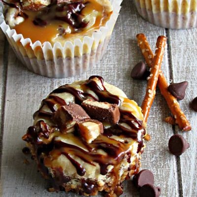 Snickers Cheesecake Bites