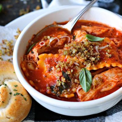 Slow Cooker Chicken Parm Soup