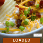 pinterest pin showing loaded french onion dip