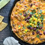 overhead view cowboy queso