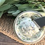 jar with garlic herb butter