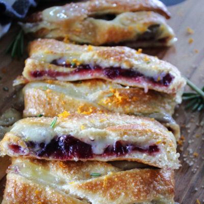 Cranberry Brie Pastry Braid