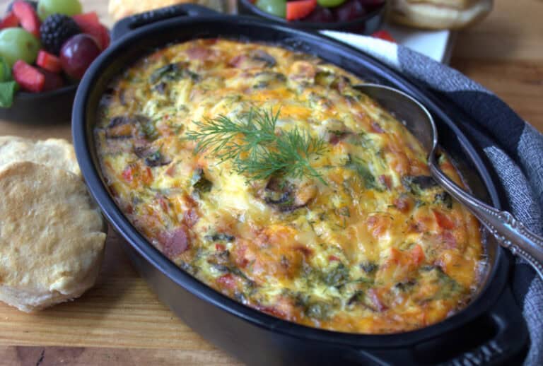 Scrambled Egg Casserole easy make ahead recipe A Gouda Life