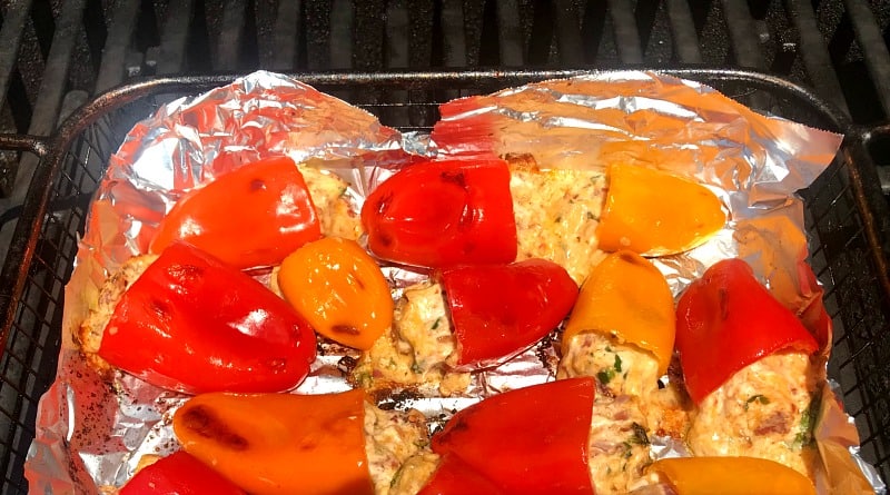 fiesta peppers on the grill