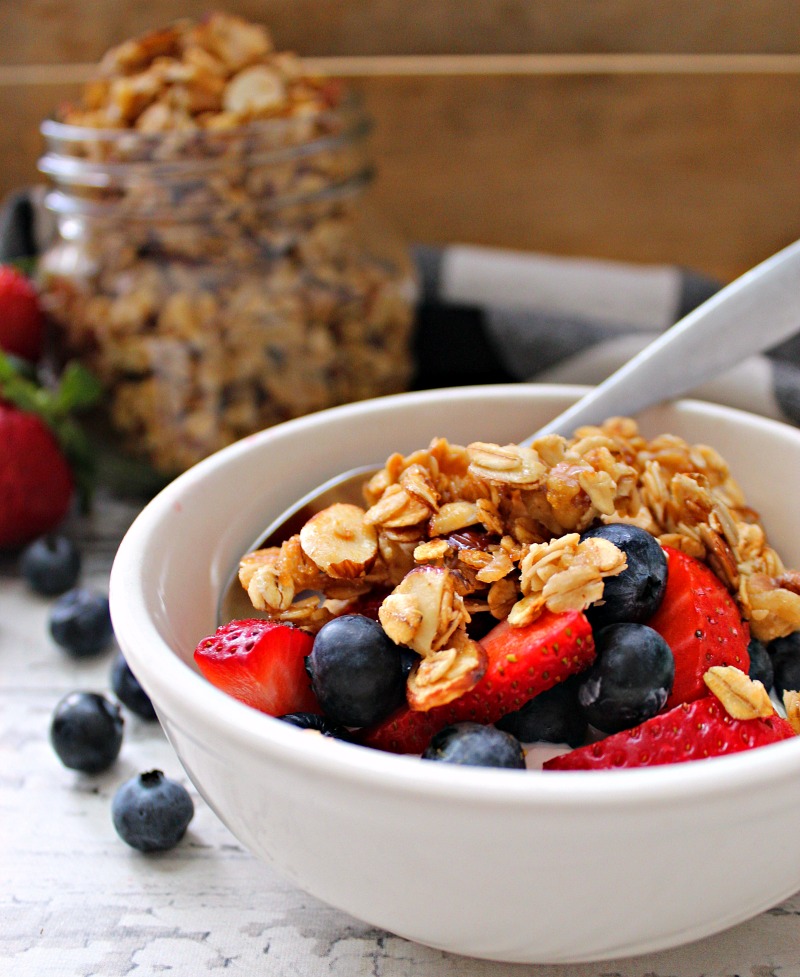 Easy Homemade Granola loaded with oats and nuts A Gouda Life