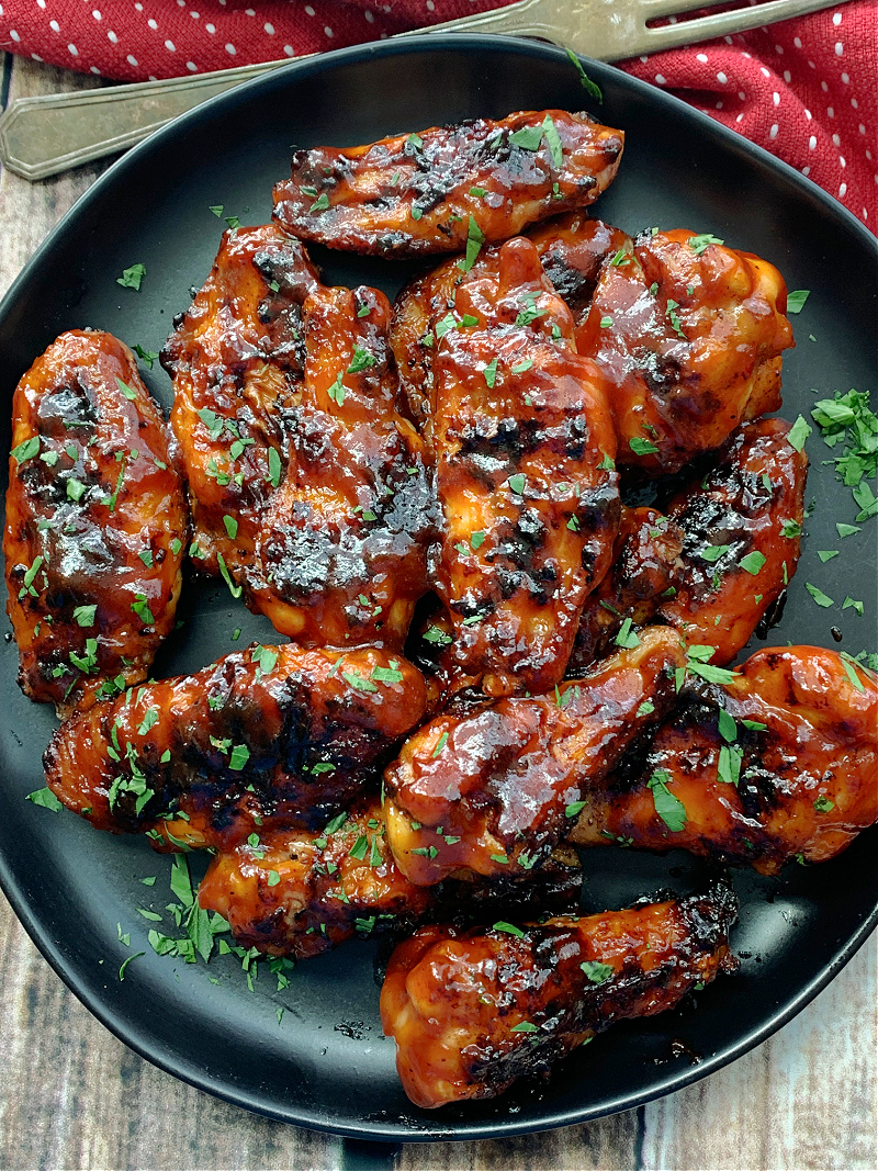 Grilled Spicy BBQ Chicken Wings with Jack Daniels sauce - A Gouda Life