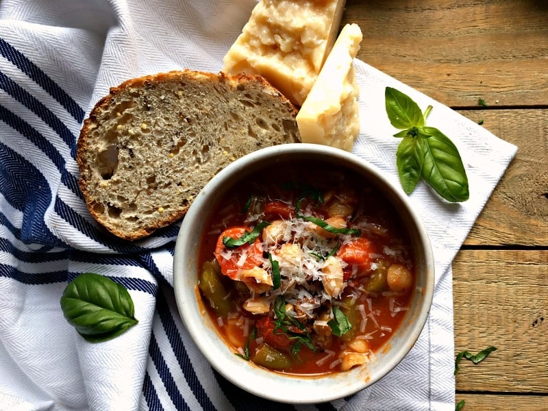 Minestrone Italian Sausage Soup. Packed with vegetables in a rich, tomatoey broth enhanced with the addition of Sweet Italian Sausage.
