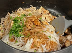 Spicy Chicken Pad Thai - easy 30 minute recipe - A Gouda Life