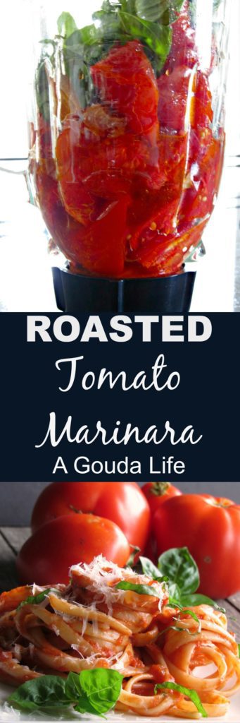 Roasted Tomato Marinara ~ homemade tomato sauce from fresh roasted tomatoes is easier and tastier than you think. Use over your favorite pasta.