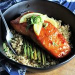 pan seared salmon with thai chili maple glaze