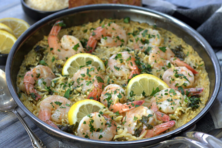 Shrimp Scampi with Orzo