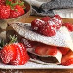 photo of viral tortilla hack with nutella and strawberries